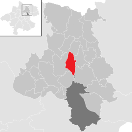 Poloha obce Kirchschlag bei Linz v okrese Urfahr-okolie (klikacia mapa)