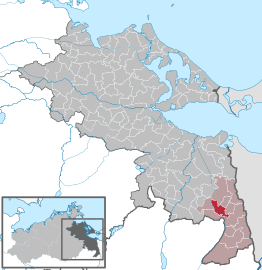 Kaart van Löcknitz