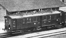 LAG-Elektrotriebwagen im Bahnhof Murnau (1905)