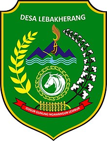 KETENTUAN ARTI LAMBANG Pasal 2 1. Daun lambang berbentuk perisai segi lima, melambangkan dasar dan filsafat Negara Kesatuan Republik Indonesia Pancasila, dimana Desa Lebakherang merupakan bagiannya; 2. Motto : “Gugur Gunung Ngawangun Lembur” artinya bersama-sama atau bergotong-royong membangun Desa; 3. Di dalam perisai segi lima terdapat lukisan – lukisan yang merupakan unsur – unsur lambang sebagai berikut : a. Nama Desa Lebakherang yang berarti warga desa yang suka menjunjung Nilai-nilai Kesucian, kebersihan serta kemuliaan terhadap Tuhan YME; b. Kujang ini adalah senjata suku bangsa Sunda penduduk asli Jawa Barat. Lima lubang pada kujang melambangkan dasar negara Indonesia yaitu Pancasila. Selain itu juga kata KUJANG mempunyai makna dalam bahasa Sunda yaitu KUKUH KANA JANGJI yang mempunyai arti janji kepada Tuhan Yang Maha Esa, dan janji terhadap sesama manusia. c. Rantai melambangkan /bermakna hubungan antar manusia yang saling membantu dan saling membutuhkan atau dapat diartikan sebagai lambang gotong royong masyarakat Desa Lebakherang yang dalam bahasa sunda sama artinya dengan sabilulungan. d. Bambu merupakan vegetasi unggulan yang tumbuh subur dan dimanfaatkan oleh masyarakat di Desa Lebakherang, sehingga secara tidak langsung bambu dapat dianggap sebagai representasi masyarakat Desa Lebakherang, dan bambu yang berjumlah 9 (Sembilan) buah mempunyai makna yaitu bulan ke Sembilan dalam kalender yang menunjukan bahwa hari jadi Desa Lebakherang jatuh pada bulan ke Sembilan yaitu bulan September; e. Padi dan kapas melambangkan kemakmuran, Jumlah butir padi Delapan Belas dan Jumlah Buah Kapas dua Puluh Lima Melambangkan Tahun Berdirinya Desa Lebakherang yakni 1825 melambangkan Tahun Terbentuknya Desa Lebakherang,; f. Pancuran emas melambangkan icon penting desa yang berasal dari kisah atau cerita awal mula terbentuknya nama Desa Lebakherang g. Tiga Sungai melambangkan icon Desa Lebakherang dan melambangkan kesuburan dan sungai-ungai yang ada di Desa Lebakherang yaitu sungai cigirang, sungai Balukbuk, dan sungai Cirangkong. h. Tiga Gunung melambangkan Icon terpenting Desa Lebakherang dan melambangkan Paku Bumi yang sangat penting dan bermanfaat bagi masyarakat Desa Lebakherang serta disekitarnya. TIGA GUNUNG Menunjukan ada tiga gunung yang mengapit, memberikan penghidupaan kepada masyarakat Desa Lebakherang, dengan tanahnya yang subur, udaranya sejuk dan nyaman, dan sangat baik untuk bercocok tanam. Gunung tersebut adalah : 1. Gunung Rabuk (tertinggi) sebelah Utara 2. Gunung Tukung sebelah Barat 3. Gunung Karikil sebelah Selatan Pasal 3 Ketentuan warna Lambang Desa adalah : a. Dasar lambang Putih b. Garis Segilima berwarna hitam dan kuning tua c. Nama Desa Lebakherang berwarna putih d. Siluet pancuran emas berwarna kuning emas e. Siluet Kujang berwarna kuning emas dan coklat f. Puncak Gunung berwarna biru tua g. Bambu berwarna kuning dengan ruas hitam h. Padi berwarna kuning emas, kapas berwarna putih i. Motto Gugur Gunung Ngawangun Lembur j. dasar tulisan berwarna putih Pasal 4 Arti warna Lambang Desa adalah : 1. Warna dasar putih mengandung arti bersih, suci tulus; 2. Warna Biru Memberikan kesan Komunikasi, Peruntungan yang baik, kebijakan, perlindungan, inspirasi spiritual, tenang, kelembutan, dinamis, air, laut, kreativitas, cinta, kedamaian, kepercayaan, loyalitas, kepandaian, panutan, kekuatan dari adlam, kesedihan, kestabilan, kepercayaan diri, kesadaran, pesan, ide, berbagi, idealisme, persahabatan dan harmoni, kasih saying; 3. Warna Hijau Menunjukkan warna bumi, penyembuhan fisik, kelimpahan, tanaman dan pohon, kesuburan, pertumbuhan, muda, pembaharuan, keseimbangan; 4. Warna kuning tua mengandung arti kejayaan/kebesaran; 5. Warna kuning emas mengandung arti keemasan; 6. Warna hitam mengandung arti ketegasan, kuat dan teguh; 7. Warna merah mengandung arti berani/keberanian