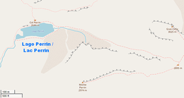 Lac Perrin emplacement map.png