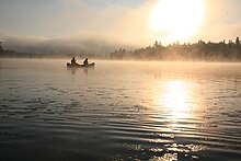 Alba sul "Lac du Fou" (Lago dei pazzi) nel Parco Nazionale Mauricie