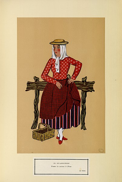 File:Le Languedoc - Femme des environs de Privas - XIXe siècle (n° 124) - Fonds Ancely - B315556101 A GARDILANNE 026.jpg