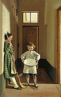 Le faccende di casa by Adriano Cecioni 1869