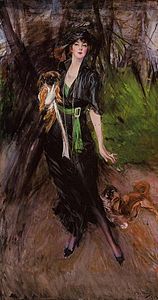 555 Lina Bilitis with two Pekingese (Portrait of a lady with a Pekingese in her arms and one at her feet; walking with the Pekingese) label QS:Lit,"Lina Bilitis con due pechinesi (Ritratto di signora con un pechinese in braccio e uno ai piedi; a passeggio con i pechinesi)" label QS:Len,"Lina Bilitis with two Pekingese (Portrait of a lady with a Pekingese in her arms and one at her feet; walking with the Pekingese)" 1918