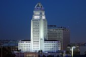 The view of Los Angeles City Hall