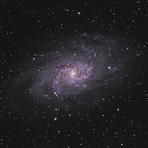 Messier 33: Spiralgalaxie am Stärebild Triangulum