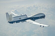 An MQ-4C Triton operated by the U.S. Navy MQ-4C Triton Test Flight with Multi-Intelligence Upgrade.jpg