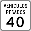 R2-2a 40 mph heavy vehicle speed limit