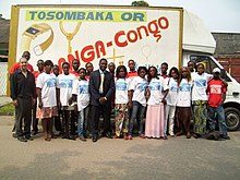 Malanga with Employees in the DRC.