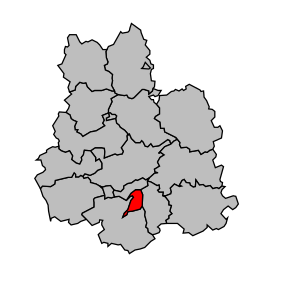 Kanton na mapě arrondissementu Verdun