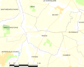Mapa obce Virson
