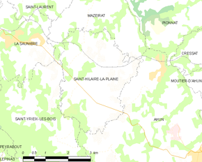 Poziția localității Saint-Hilaire-la-Plaine