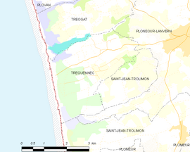 Mapa obce Tréguennec