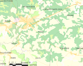 Mapa obce Tartas