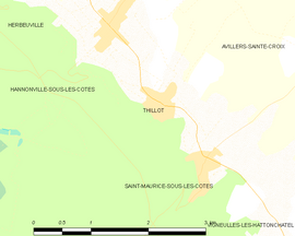 Mapa obce Thillot