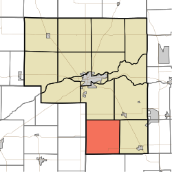 Map highlighting Deer Creek Township, Cass County, Indiana.svg