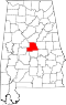 Map of Alabama highlighting Chilton County.svg