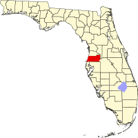 Map of Florida highlighting Pasco County.svg