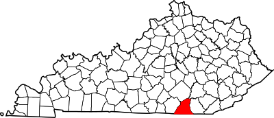 Map of Kentucky highlighting McCreary County.svg