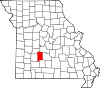Map of Missouri highlighting Dallas County.svg