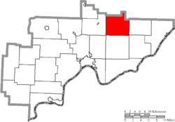موقعیت بخش لیبرتی، شهرستان واشینگتن، اوهایو در نقشه