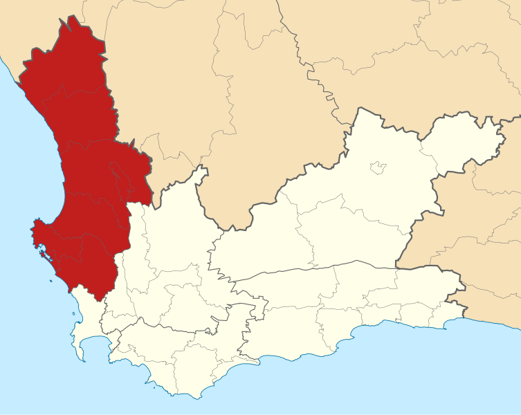 File:Map of the Western Cape with West Coast highlighted (2006).svg