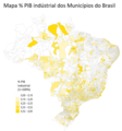 Mapa % PIB industrial dos municípios do Brasil.png