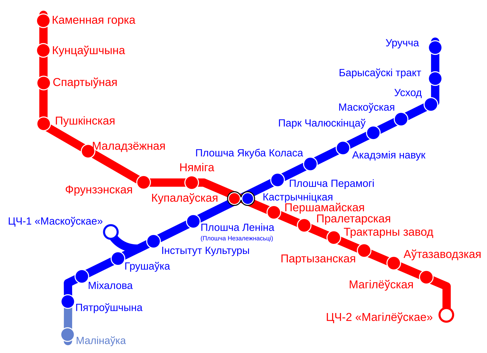 Маршруты метро минск