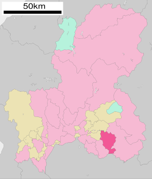 Location of Mizunamis in the prefecture