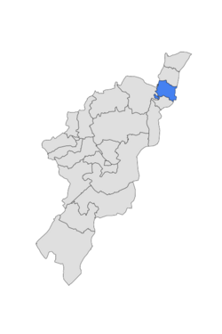 Map of Adamawa State highlighting Mubi North