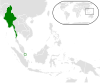 Location map for Myanmar and Singapore.