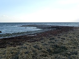 Yttersta delen av näset med Kattegatt till vänster och Horsens Fjord till höger