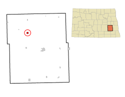 Location of Rogers, North Dakota