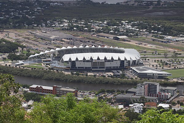 Stadium viewed from the top of Castle Hill