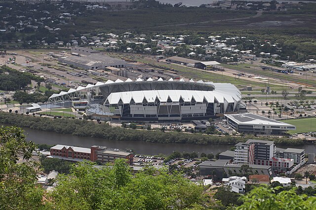 Stadium viewed from the top of Castle Hill