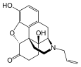 Chemische Struktur von Naloxon.
