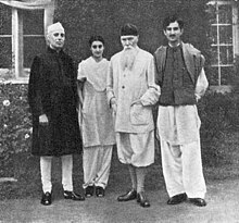 Jawaharlal Nehru, Indira Gandhi, Nicholas Roerich, and Mohammad Yunus. (Roerich's estate, Kullu).