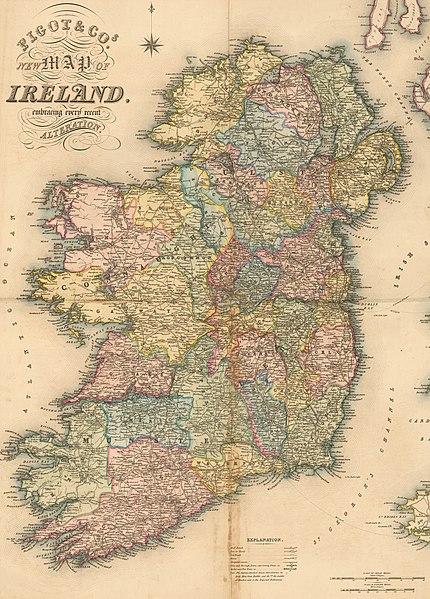 File:New Map of Ireland 1840 by Pigot & Co (cropped).jpg