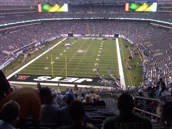 An inside view of MetLife Stadium during the first-ever preseason matchup there between the Giants and Jets