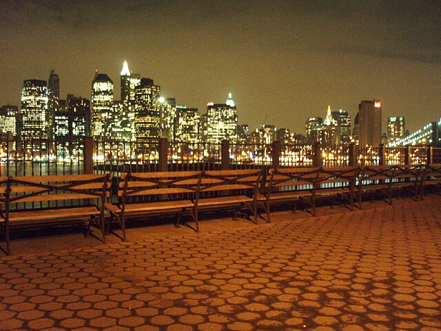 The view from the Promenade at night