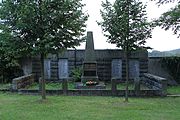Čeština: Pomník padlým během první světové války na hřbitově v Oldřichově v Hájích.