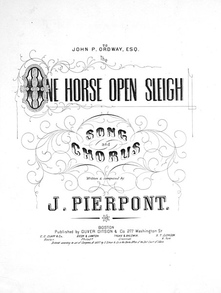 Title page of "The One Horse Open Sleigh"