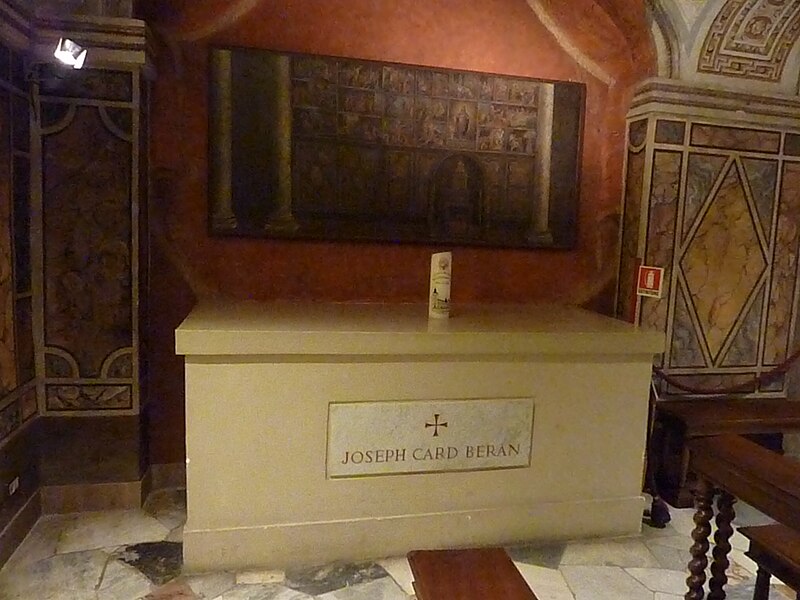 File:Original tomb of Josef Beran in Grotte Vaticane, Rome.jpg