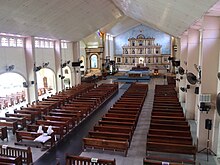 Cathedral interior in 2023 Our Lady of the Annunciation Catarman Cathedral inside top (Osmena Street, Catarman, Northern Samar; 04-27-2023).jpg