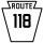 Pennsylvania Route 118 marker