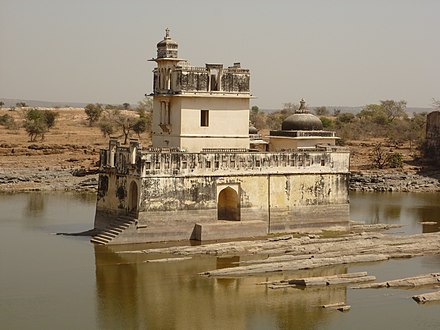 The Palace of Queen Padmini. It is widely believed that this glimpse of Padmini's beauty on the water area mesmerised Ala-ud-din Khilji to destroy Chittor which eventually led to Jauhar.