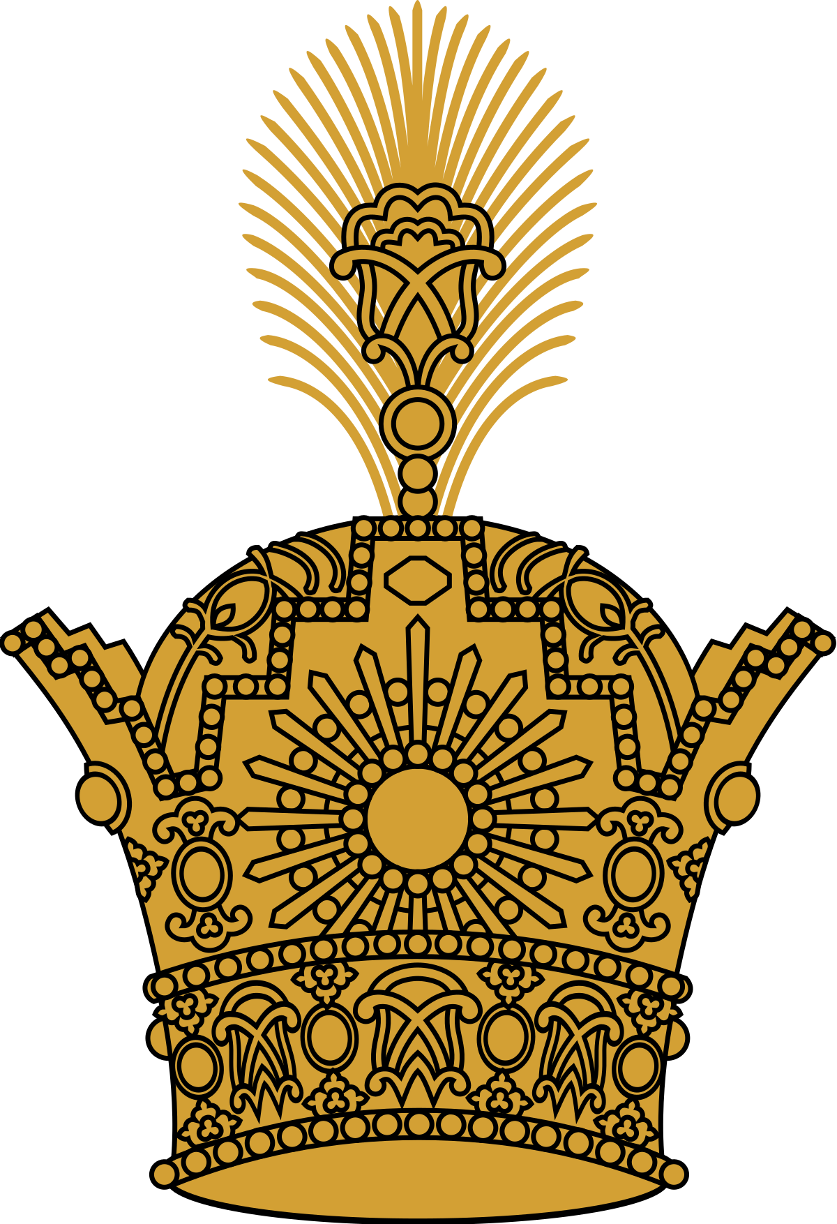 Download File:Pahlavi Crown of Imperial Iran (heraldry) (gold).svg ...