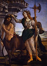 Pallas et le Centaure par Botticelli (1482).