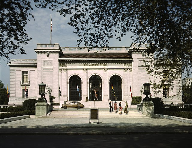 Pan American Union headquarters building in Washington, D.C., 1943.